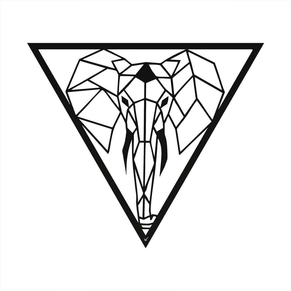 Wall Art Triangle - Elephant