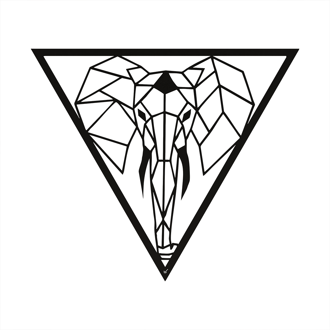Wall Art Triangle - Elephant