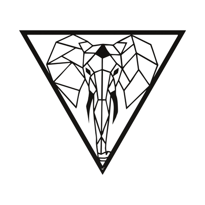 Wall Art Triangle - Elephant
