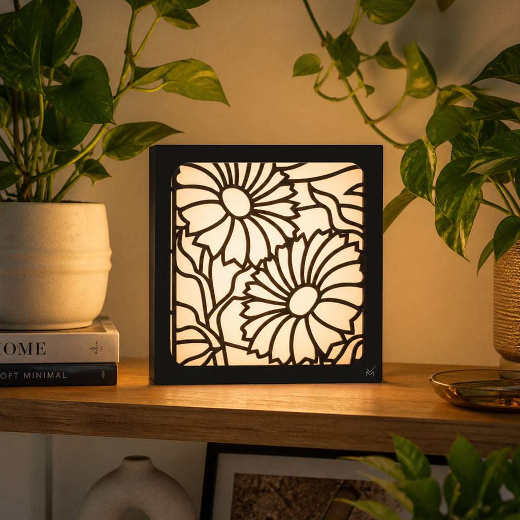 Lamp Square - Flowers