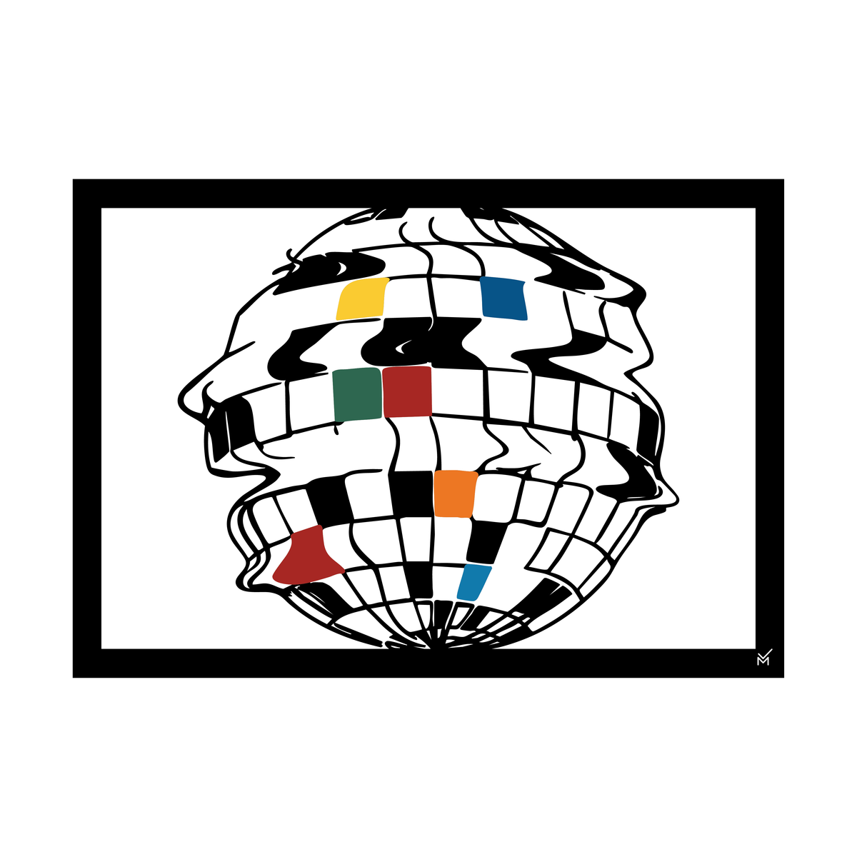 Wall Art Rectangle - Disco Illusion