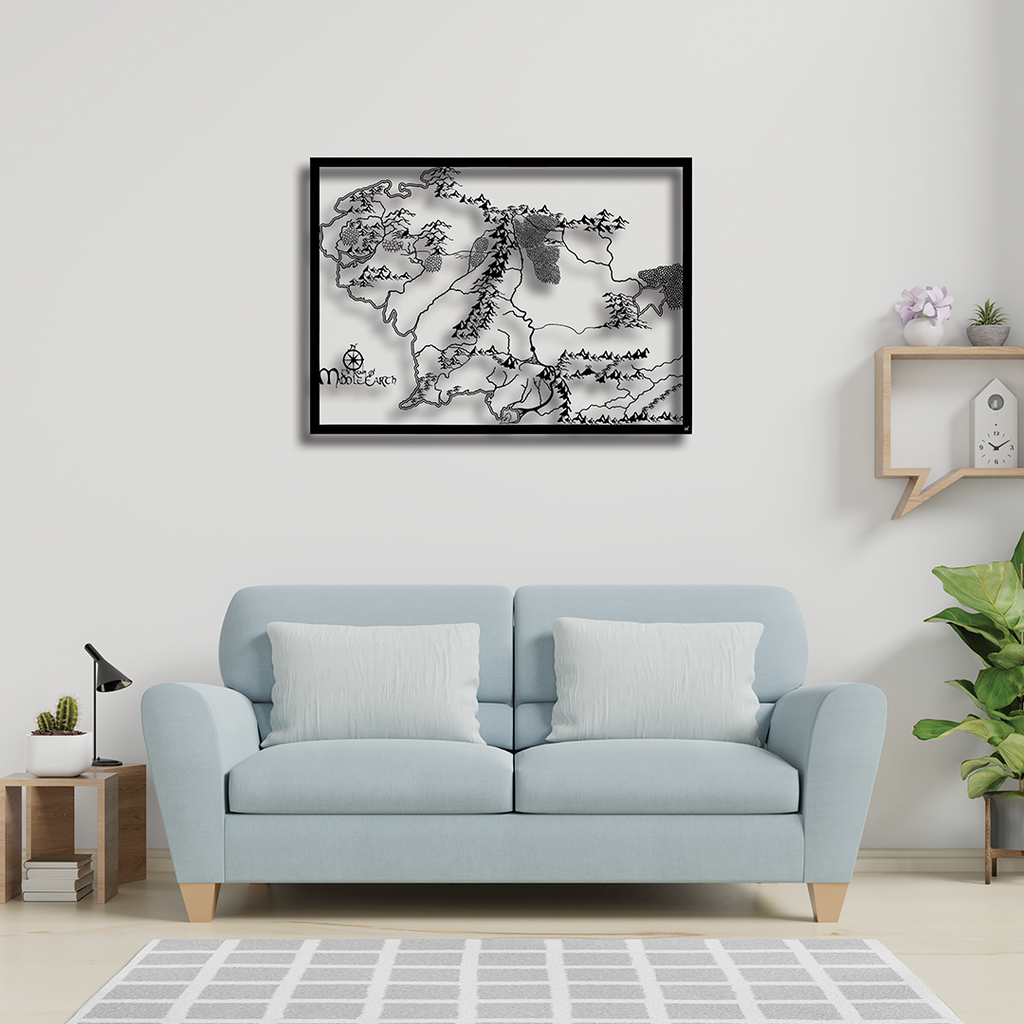 Wall Art 100 - Middle Earth Map
