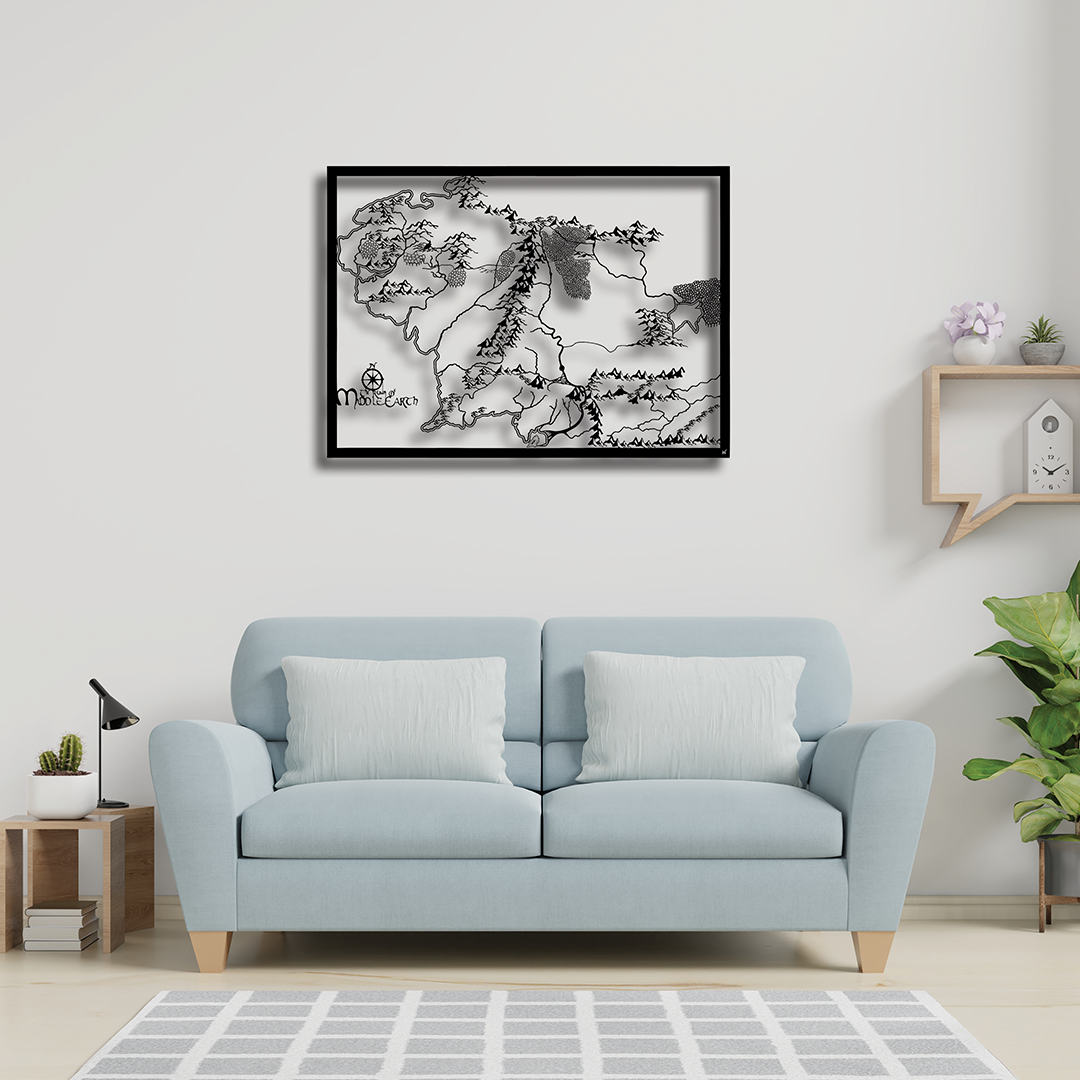 Wall Art 100 - Middle Earth Map