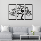 Three framed black and white customizable wall art in Lebanon on a gray wall above a sofa.
