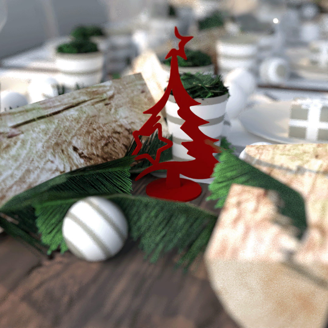 Christmas - Tree Plaque 1 set of 2