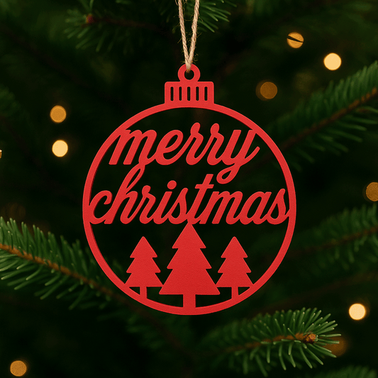 Christmas - Merry Ornament set of 4
